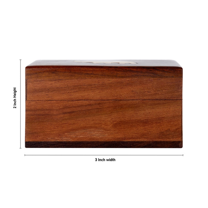Jewel Box - 2 x 3 inches | Storage Box / Elephant Design Box / Wooden Container for Women - Handicraft Items