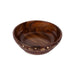 Wooden Bowl - 3 x 9 Inches | Kitchen Bowl/ Brass Design Cup/ Wooden Cup for Home - Bowls