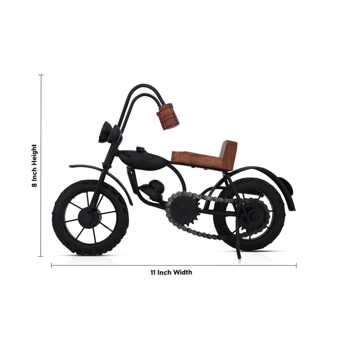 Motorbike Model - 8 x 11 Inches | Mini Cycle Figurine/ Vintage Bike Model for Home Decor