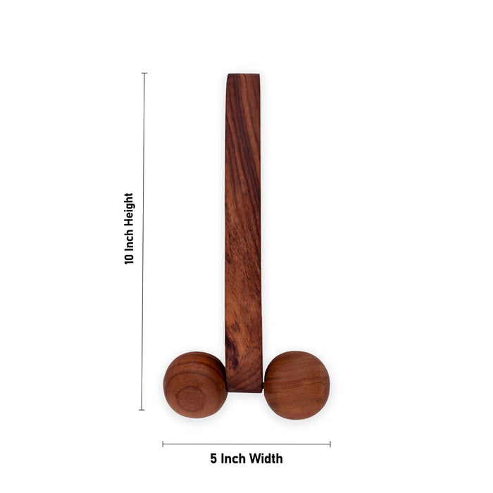 Hand Massager Long Type with 2 Ball - 10 x 5 Inches | Hand Massager/ Hand Roller - Massage Accessories