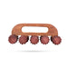 Wooden Hand 10 Wheel Massager - 3 x 4.5 Inches | Hand Massager/ Hand Roller/ Wooden Massager for Pain Relief - Massage Accessories