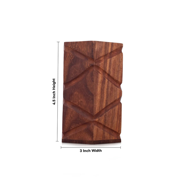 Pen Jar - 4.5 x 3 Inches | Wooden Pen Stand/ Pen Holder - Table Stand Accessories