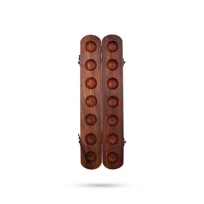 Pallanghuzi With Double Lock - 2 x 18 Inches | Traditional Games/ Mancala Game/ Wooden Board Game for Kids - Traditional Games & Toys