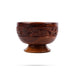 Wooden Bowl With Base - 3 x 4 Inches | Wooden Cup/ Flower Design Engraved Pooja Bowl for Home - Bowls