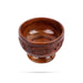 Wooden Bowl With Base - 3 x 4 Inches | Wooden Cup/ Flower Design Engraved Pooja Bowl for Home - Bowls