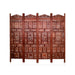 Partition Screen - 72 x 80 Inches | 4 Panel / Wooden Angoori Design/ Decorative Folding Screen for Home Decor - House Hold