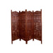 Partition Screen - 72 x 80 Inches | 4 Panel / Wooden Angoori Design/ Decorative Folding Screen for Home Decor - House Hold