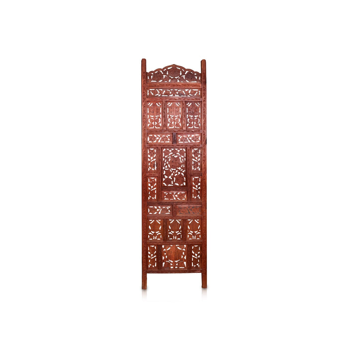 Partition Screen - 72 x 80 Inches | 4 Panel / Wooden Angoori Design/ Decorative Folding Screen for Home Decor - House Hold