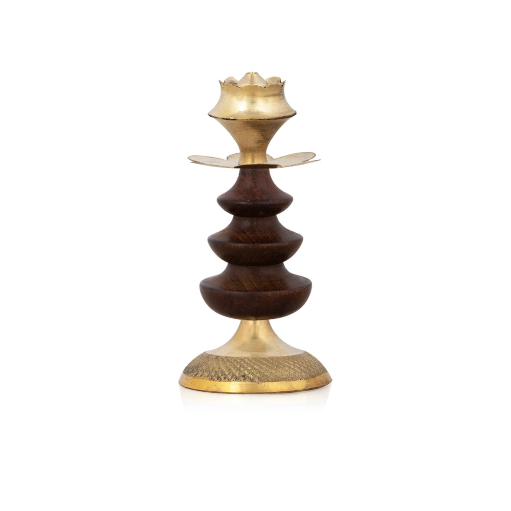 Agarbathi Stand - 4 x 2 Inches | Wooden Agarbatti Holder/ Lotus Design Incense Stick Holder for Pooja