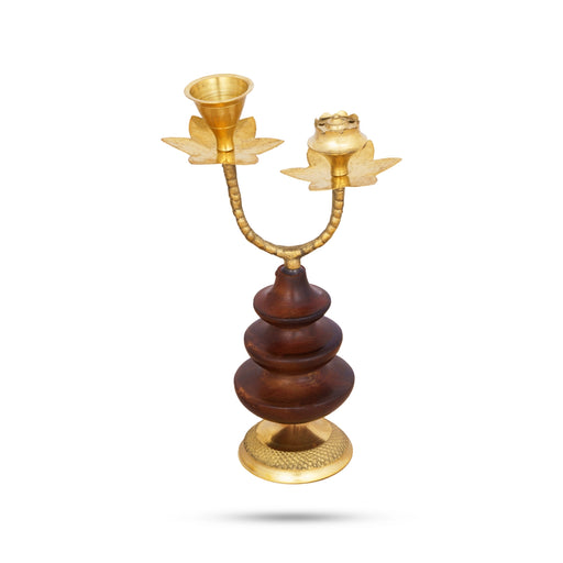 Agarbathi Stand & Dhoop Stand - 7 x 4 Inches | Wooden Agarbatti Holder/ Lotus Design Incense Holder for Pooja - Agarbathi Stand