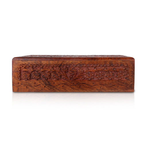 Jewel Box -5.75 x 10 inches | Storage Box/ Kashmiri Design Wooden Box/ Wooden Container for Women - Handicraft Items