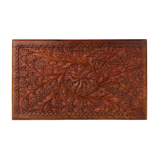 Jewel Box -5.75 x 10 inches | Storage Box/ Kashmiri Design Wooden Box/ Wooden Container for Women - Handicraft Items