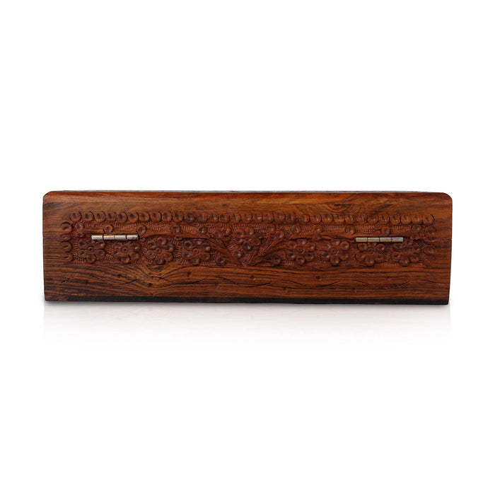 Jewel Box -5.75 x 10 inches | Storage Box/ Kashmiri Design Wooden Box/ Wooden Container for Women - Handicraft Items