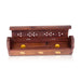 Incense Stick Holder - 2.5 x 10 Inches | Elephant Inlaid Design Agarbatti Box/ Wooden Agarbatti Stand for Pooja - Agarbathi Stand