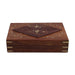 Box with Diamond work - 5 x 8 Inches | Diamond Shape Design Storage Box/ Wooden Jewel Box for Women & Gifting - Handicraft Items