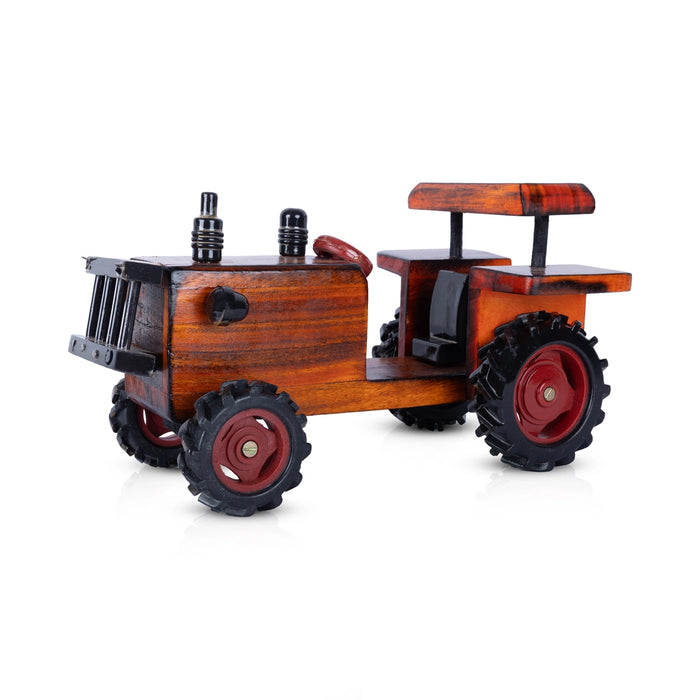 Wooden Tractor - 5 x 11 Inches | Wooden Tractor Toy / Farm Vehicle Toy for Kids & Home Decor