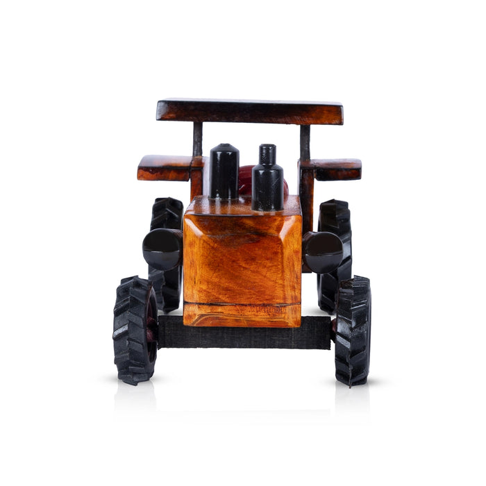 Wooden Toy Tractor - 5 x 7.5 Inches | Wooden Tractor Toy / Push Toy for Kids & Table Decor