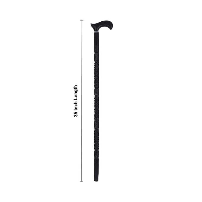Wooden Walking Stick - 35 Inches | Carved Wooden Walking Stick for Old Man - Handicraft Items