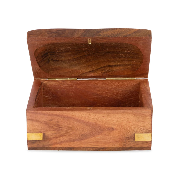 Jewel Box - 2 x 4 Inches | Elephant Inlaid Design Wooden Box/ Storage Box for Ladies & Gifting
