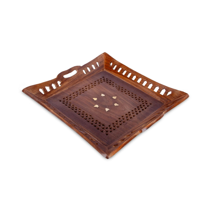 Fruit Tray - 1.5 x 12 Inches | Jali work Design Serving Tray / Table Tray / Wooden Tray for Home