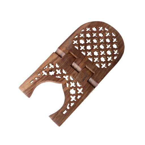 Rehal Full Badroon Jali Work - 11 x 15 Inches | Wooden Book Stand/ Holy Book Stand - Book Stand