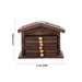 Wooden Coasters Set - 4 x 4 Inches | Hut Shape Wooden Table Coasters/ Carved Wood Coasters for Dining Table - Table Stand Accessories