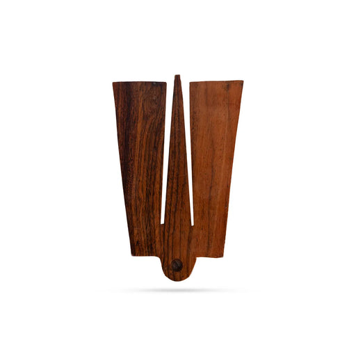 Namam Shape Thiruman Box - 1.25 X 4 Inches | Wooden Box/ Storage Container For Spiritual Storage - Pooja Box & Paduka