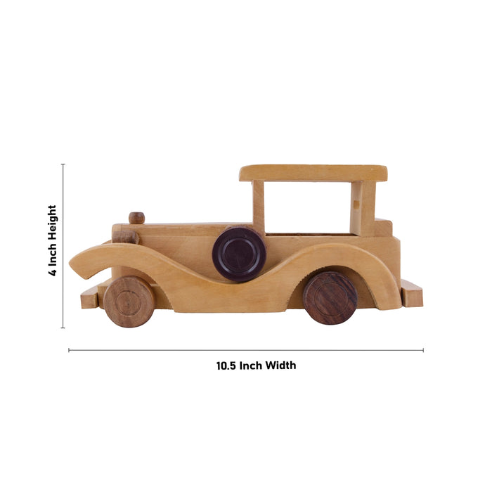 Vintage Toy - 4 x 10.5 Inches | Wooden Toy Car/ Wooden Car for Kids - Traditional Games & Toys