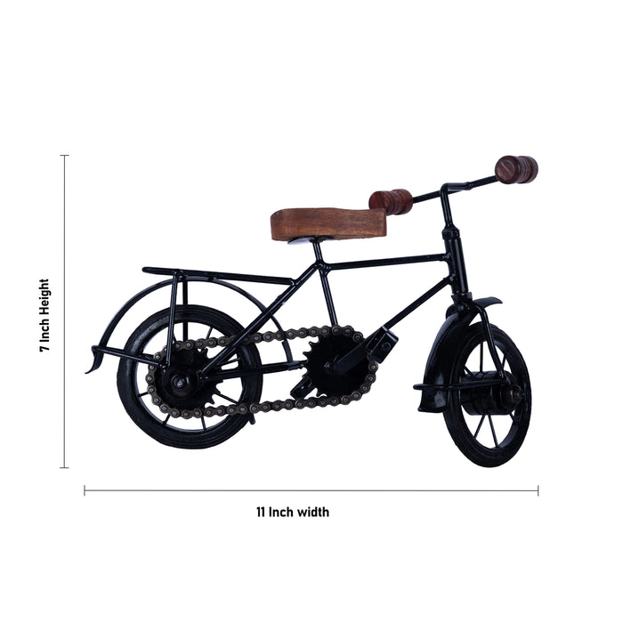 Mini Bicycle Model - 7 x 11 Inches | Decorative Cycle Showpiece/ Metal Bicycle Model for Home & Office Decor