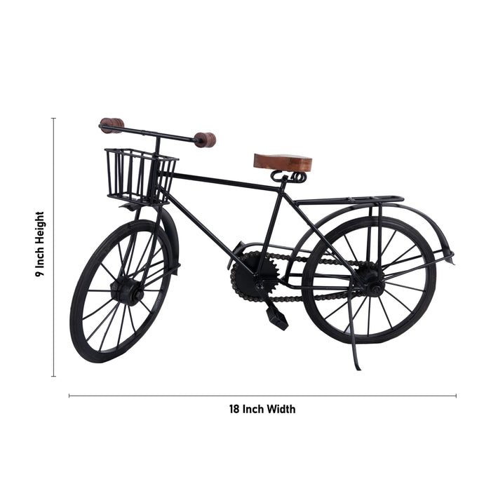 Miniature Bicycle - 9 x 18 Inches | Decorative Showpiece/ Cycle Miniature for Home Decor - Table Stand Accessories