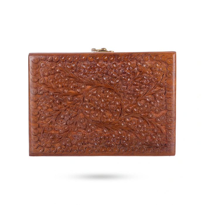 Jewel Box - 2.5 x 7 Inches | Storage Box / Kashmiri Design Wooden Box / Container for Women