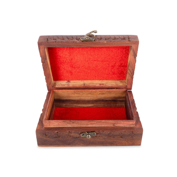 Jewel Box - 2.5 x 7 Inches | Storage Box / Kashmiri Design Wooden Box / Container for Women