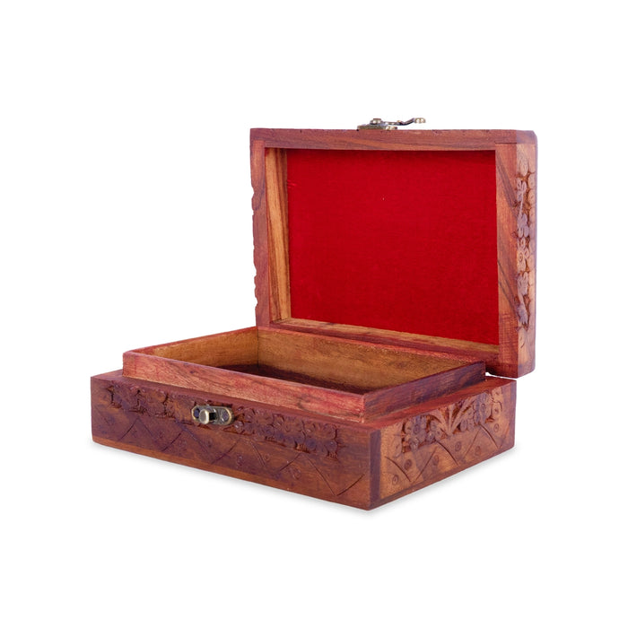 Jewel Box - 2.5 x 7 Inches | Storage Box / Kashmiri Design Wooden Box / Container for Women