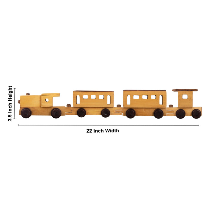 Wooden Train - 3.5 x 22 Inches | Wooden Toy for Kids/ 560 Gms Approx