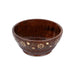 Wooden Bowl - 2.75 x 6 Inches | Wooden Cup/ Brass Design Bowl for Home - Bowls