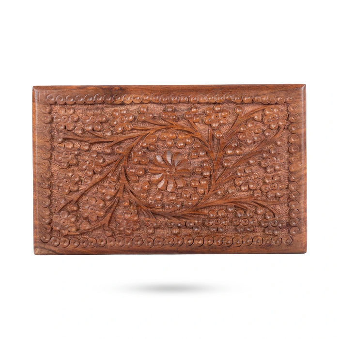 Kashmiri work Box - 2.5 x 8 Inches | Storage Container / Wooden Box/ Jewellery Organizer