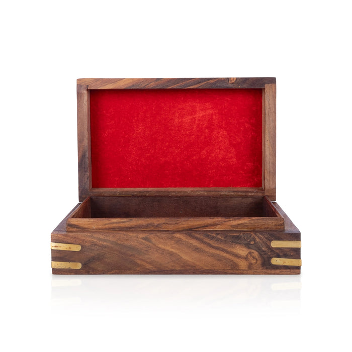 Wooden Box - 2.5 x 8 Inches | Butterfly Inlaid Design Storage Box/ Jewel Box for Women & Gifting