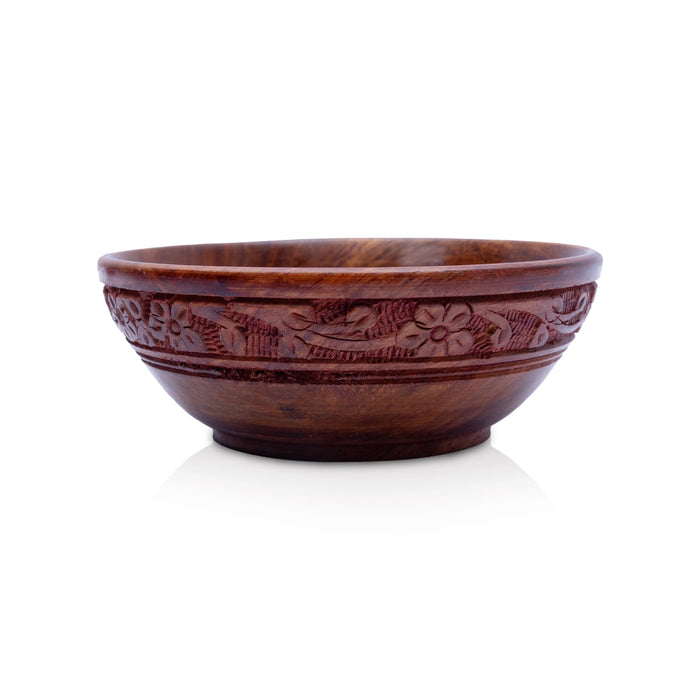 Wooden Bowl - 5 Inches | Serving Bowl/ Cup/ Salad Bowl/ Fruit Bowl for Home
