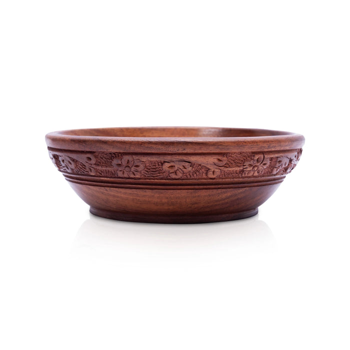 Wooden Bowl - 2 x 6 Inches | Carved Bowl/ Kitchen Cup/ Serving Bowl/ Wooden Cup for Home