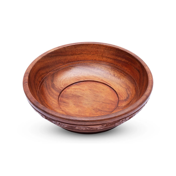 Wooden Bowl - 2 x 6 Inches | Carved Bowl/ Kitchen Cup/ Serving Bowl/ Wooden Cup for Home