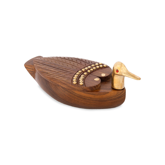 Wooden Coasters Set - 1.75 x 1.5 Inches | Flying Duck Shaped Wooden Table Coasters for Home