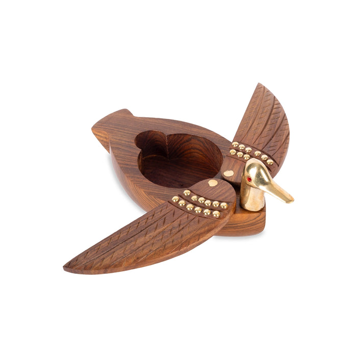 Wooden Coasters Set - 1.75 x 1.5 Inches | Flying Duck Shaped Wooden Table Coasters for Home