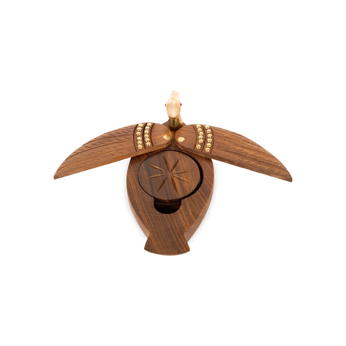 Wooden Coasters Set - 1.75 x 1.5 Inches | Flying Duck Shaped Wooden Table Coasters for Home
