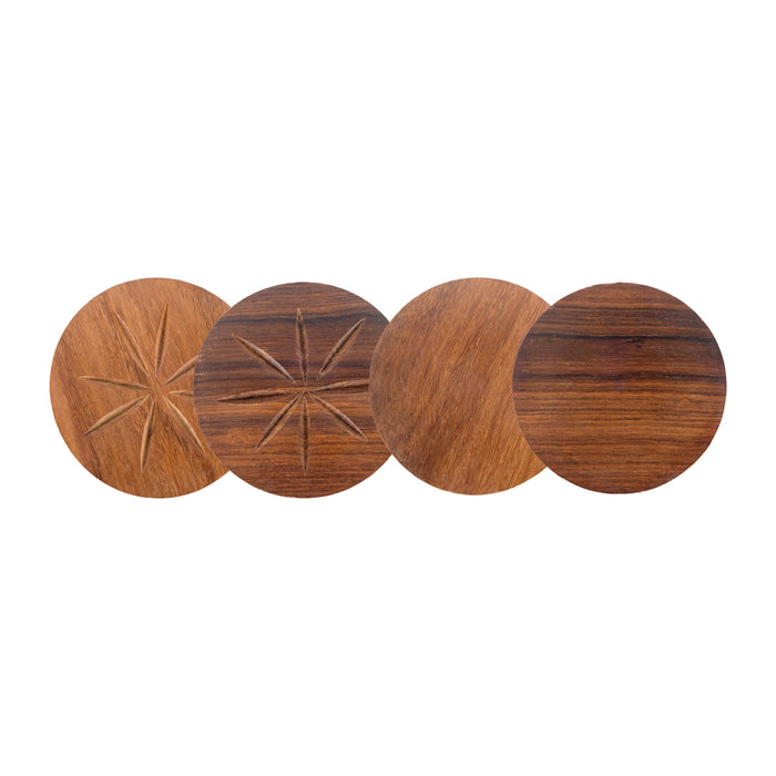 Wooden Coasters Set - 1.75 x 1.5 Inches | Flying Duck Shaped Wooden Table Coasters for Home