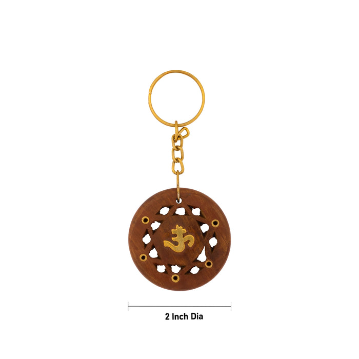 Om Keychain - 2 Inches | Om Symbol Key Ring / Spiritual Key Holder for Home, Car & Bike Keys