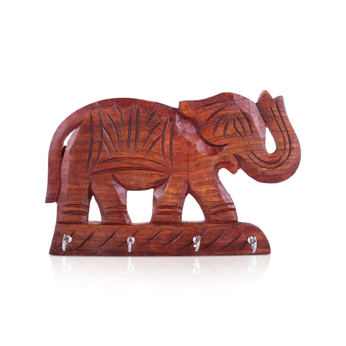 Elephant Design Key Holder - 5 x 8 Inches | Key Hanger/ Decorative Hanging/ Key Holder for Wall Decor