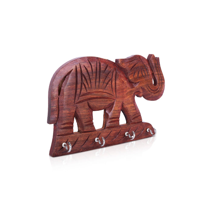 Elephant Design Key Holder - 5 x 8 Inches | Key Hanger/ Decorative Hanging/ Key Holder for Wall Decor