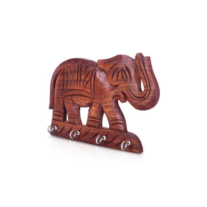 Elephant Design Key Holder - 5 x 8 Inches | Key Hanger/ Decorative Hanging/ Key Holder for Wall Decor