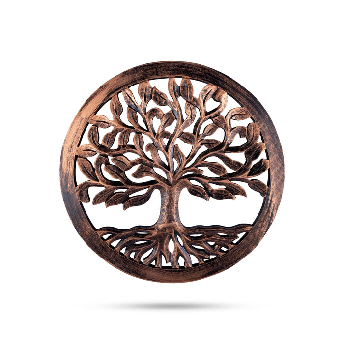 Wooden Wall Panel - 16 Inches| Tree Design Wall Hanging/ Round Tree Wall Art for Home & Office