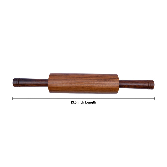 Chapati Rolling Pin - 13.5 Inches | Wooden Belan / Roti Rolling Pin for Chapati, Roti & Baking